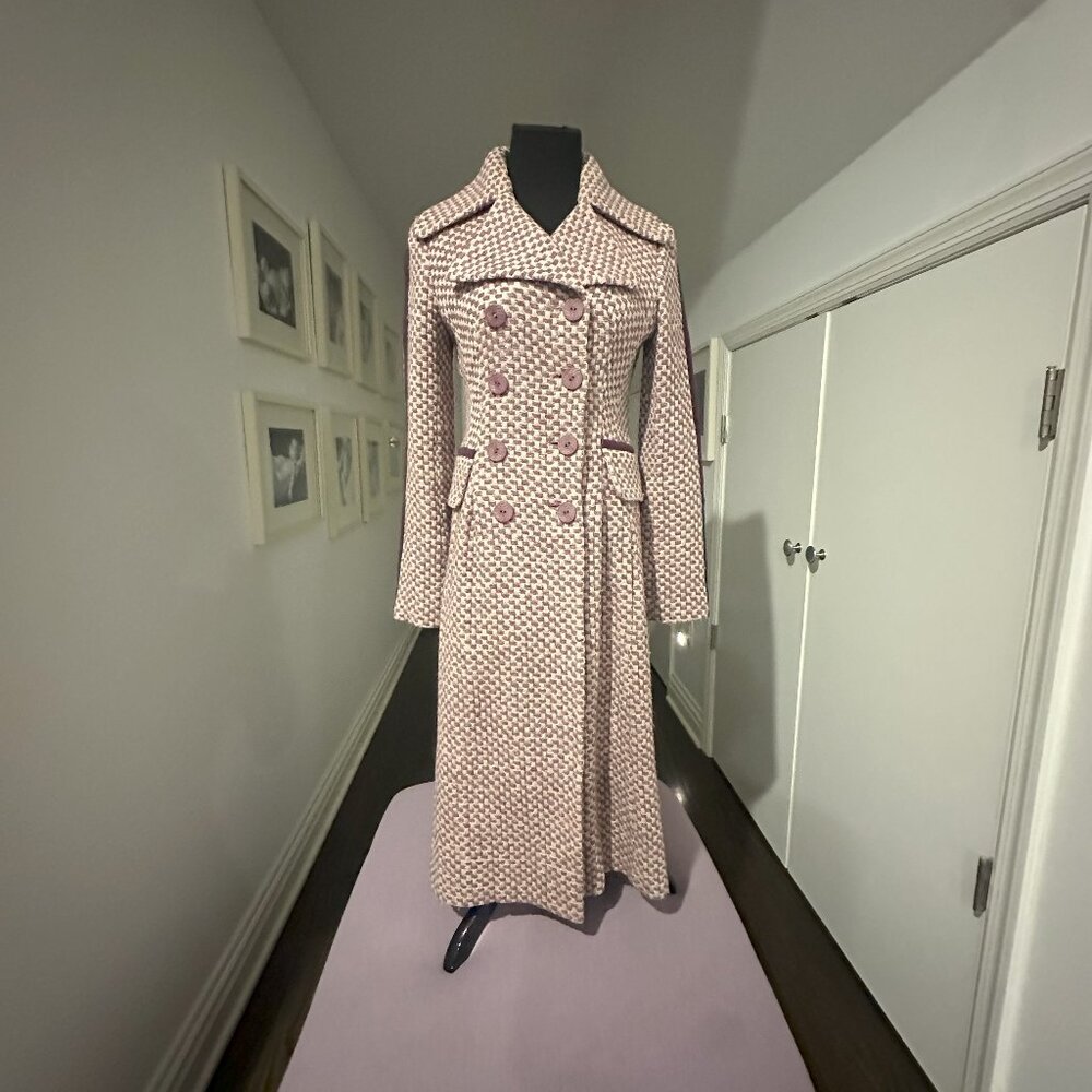 Vintage Plenty by Tracy Reese Long Wool Plaid Coat – Size 2